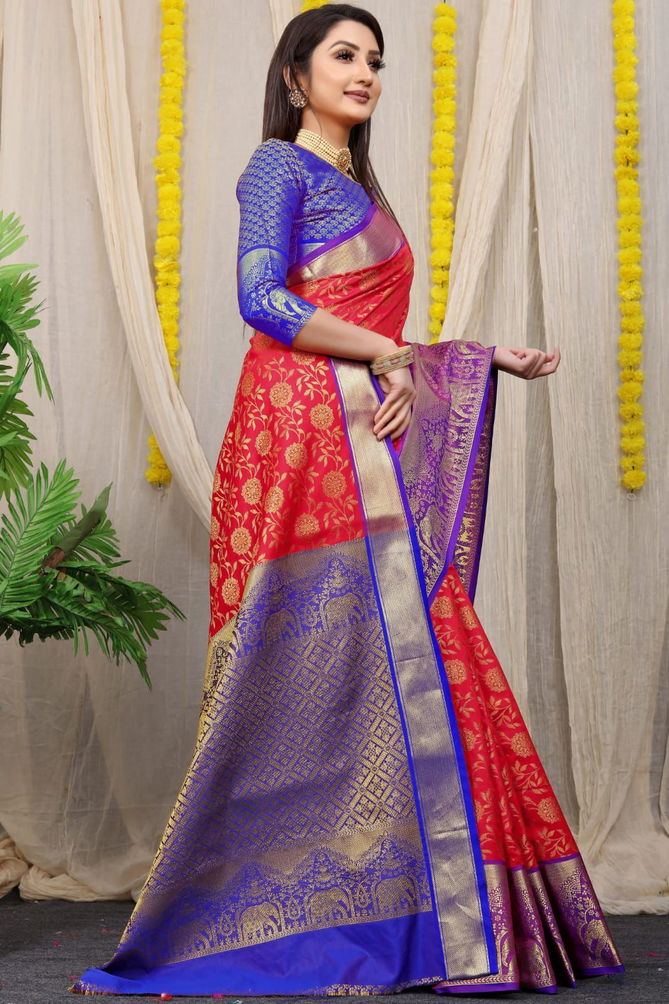 Rosy kanan 2 Silk Pallu Designer Sarees Catalog